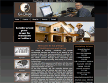 Tablet Screenshot of go-design-plans.co.uk